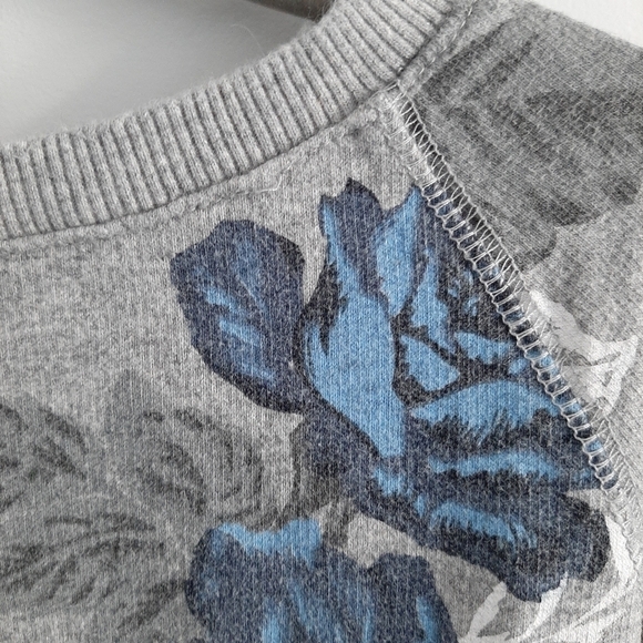 𝅺Joe Fresh Floral Print Grey Sweatshirt Dress size 5 - Picture 9 of 11